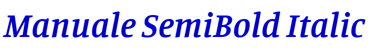 Manuale SemiBold Italic fuente